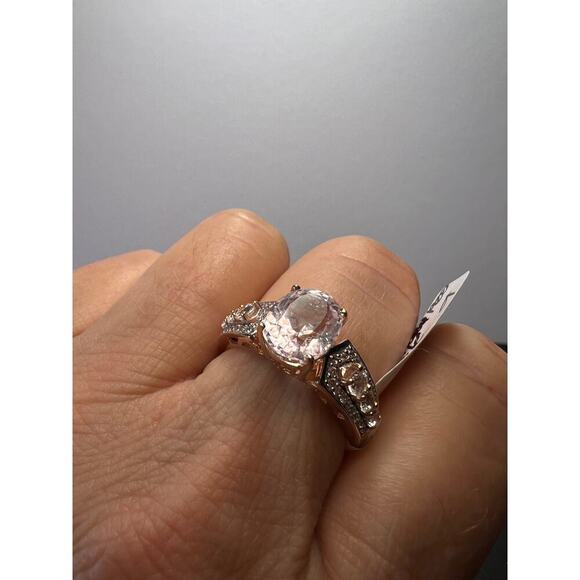 Pink Kunzite Rose Gold Over Sterling Silver Ring size 9 - Picture 7 of 10